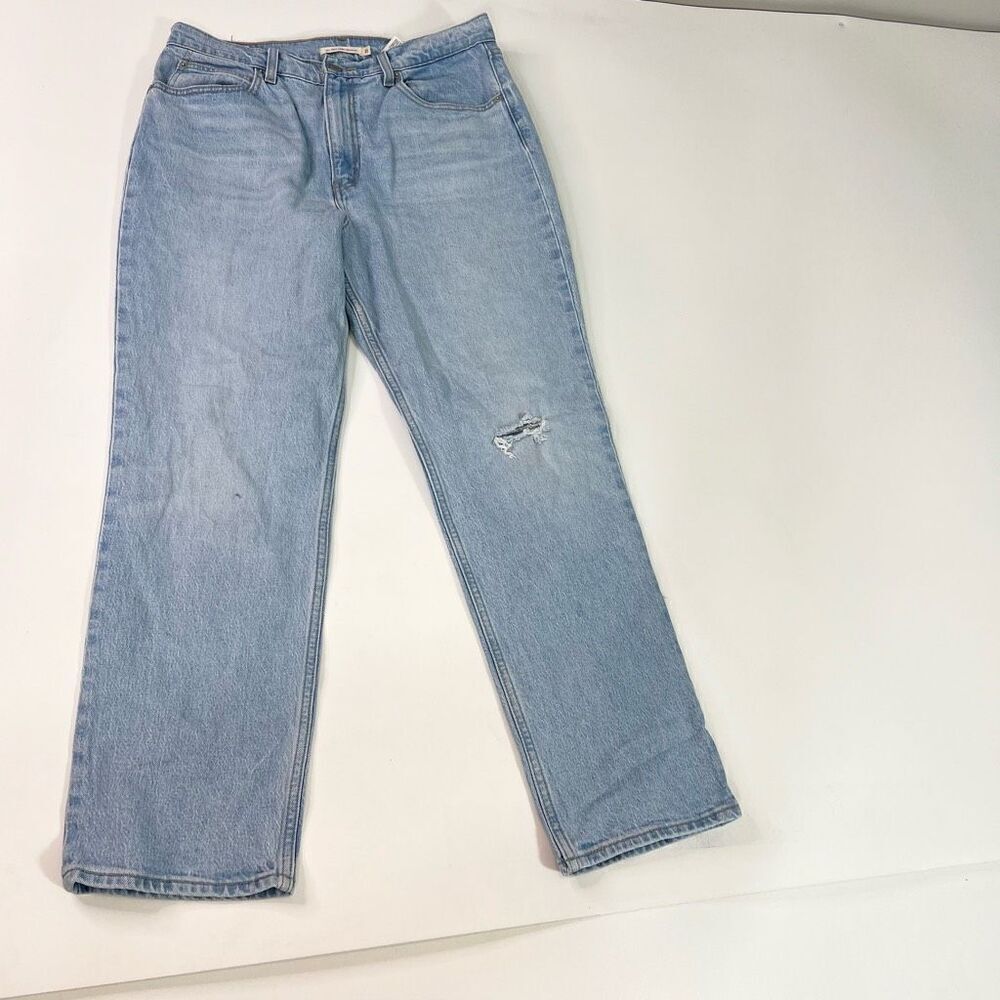 Levi's Premium Jeans Womens Size 31 Light Blue 70's High Slim Straight Denim